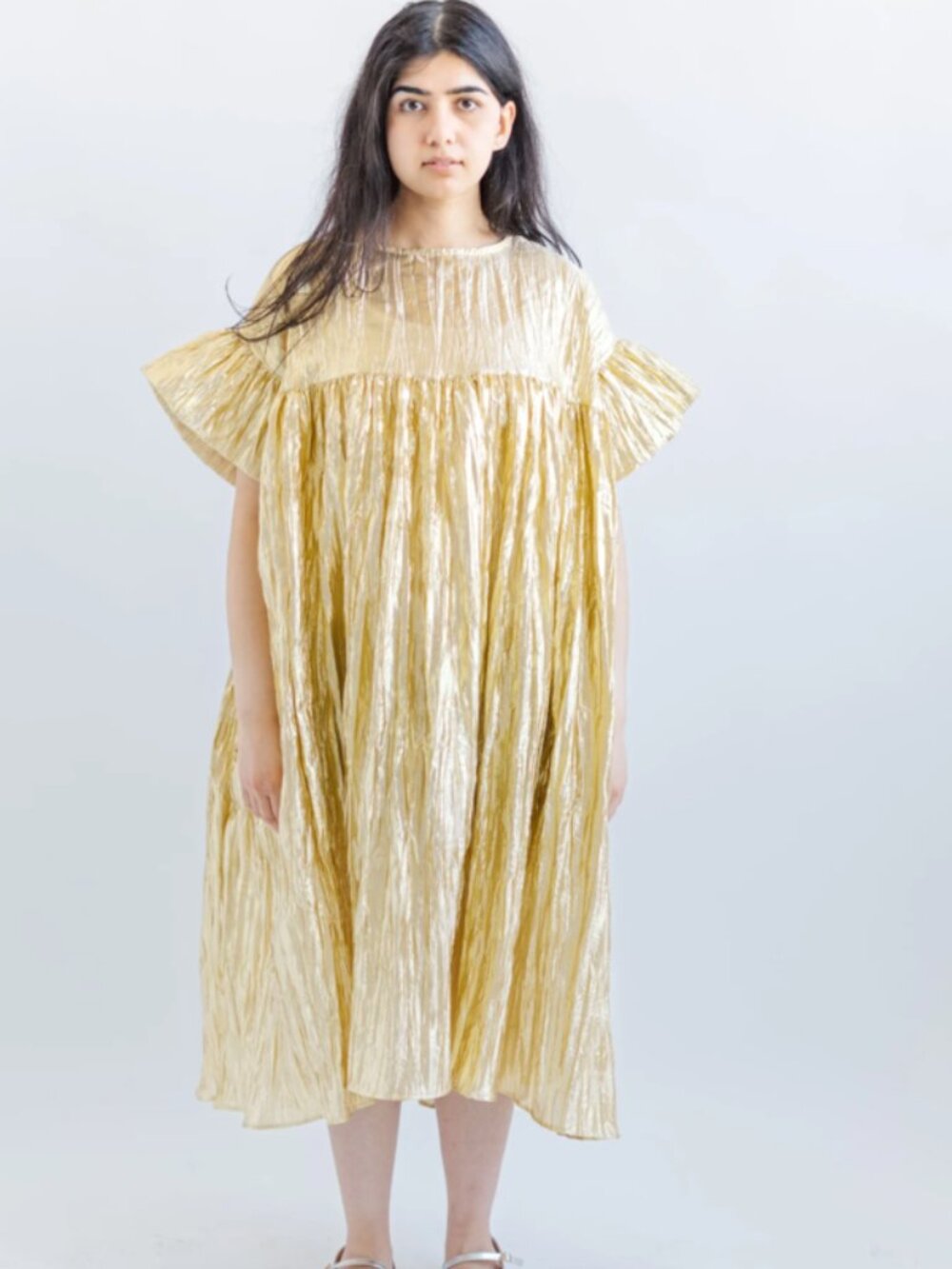 Nettle Studios Gold Metallic Mushroom Dress - OS+ - Picture 2 of 7